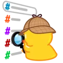 DuckSeek Logo - A detective duck with a magnifying glass